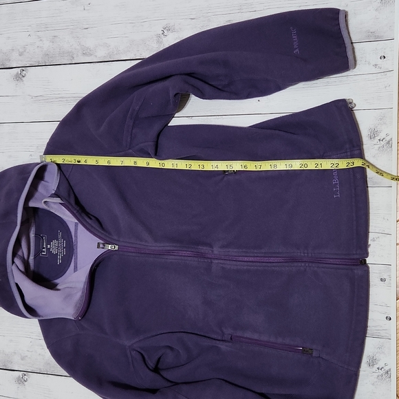 L.L. Bean Womens Medium Regular Purple Zippered Hooded jacket - Picture 4 of 8
